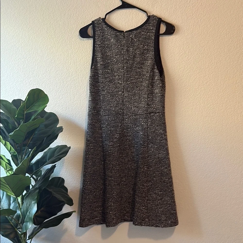 J. Crew 6 Black and White wool blend Sleeveless Dress